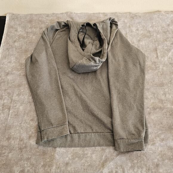 NIKE Dri Fit Mens Pullover Hoodie Size Large Heathered Gray Logo Athleisure - Picture 4 of 4